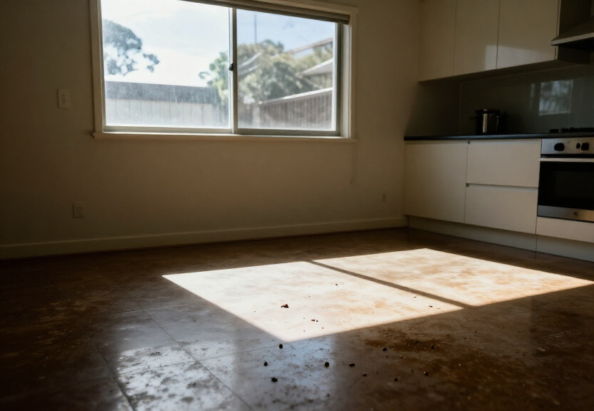 Rodent infestation in a Forestville garage before treatment