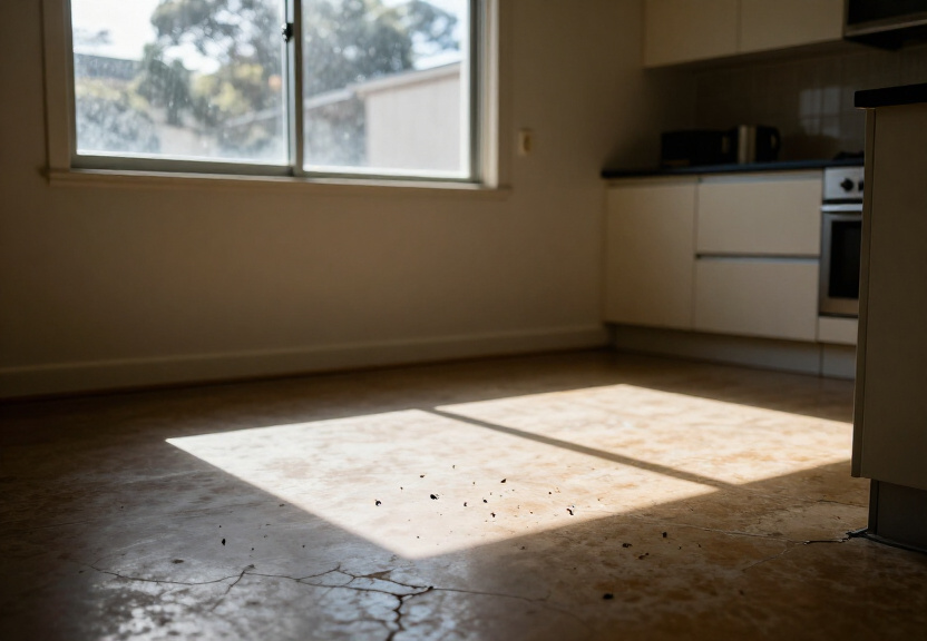 Ant trail in a Forestville kitchen before treatment